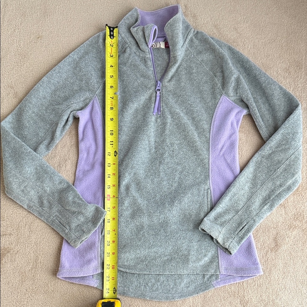 SO Girls Lavender and Gray Fleece Pullover - Size Small